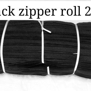 5 Black Zipper Roll 200var