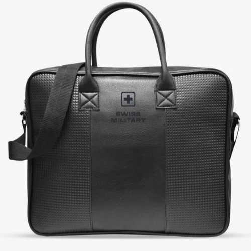 Grey PU Leather Laptop Bags