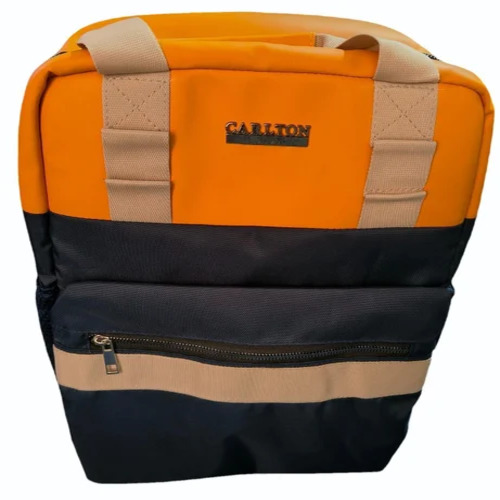Orange Nylon Backpack Bag