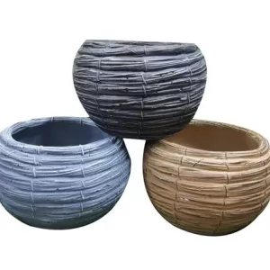 Basket Design Fiberglass Planters S..