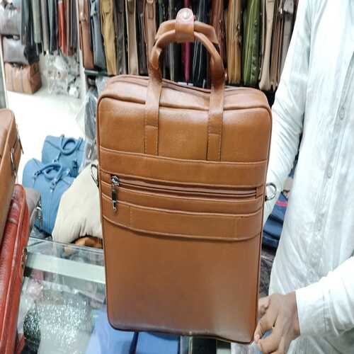 Tan Brown PU Leather Executive Lapt..