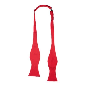 Solid Red Self Tie Bow Tie