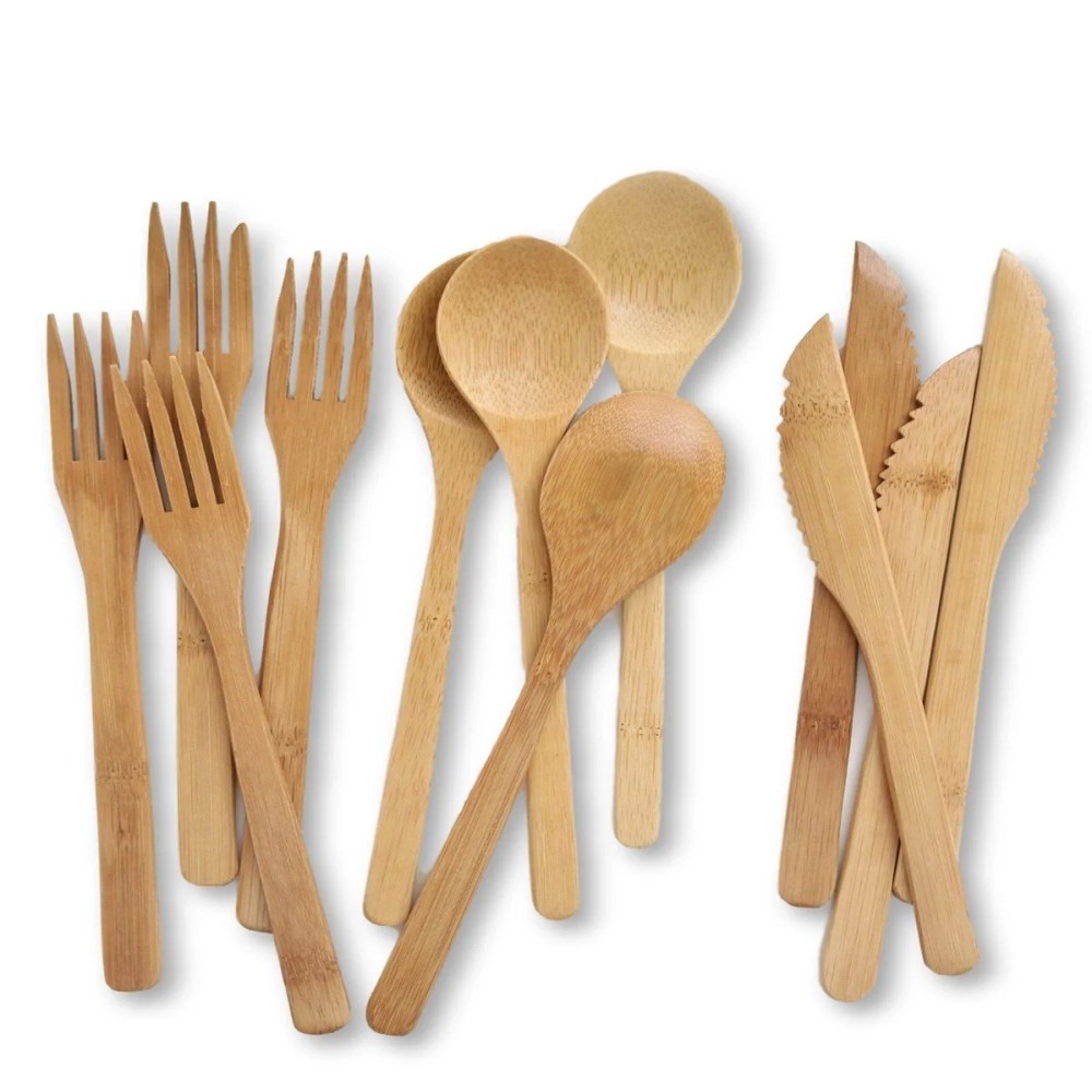 BAMBOO CUTLERY SET (SPOON, FORK, KN..