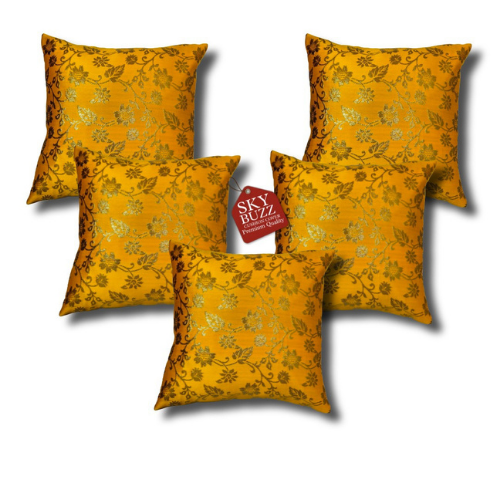 Brocade Flower cushion cover
