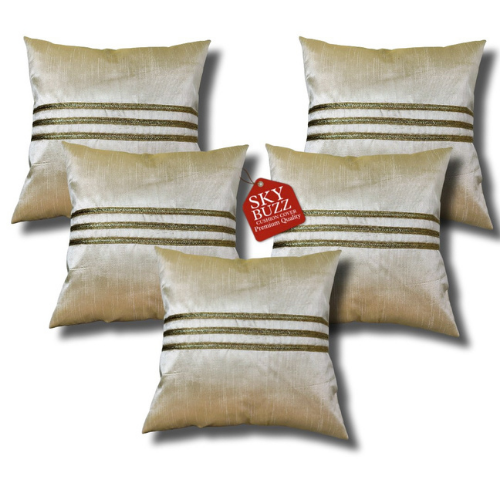 3 Lace Zari cushion cover