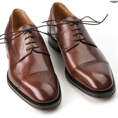 Men Derby Leather Shoes